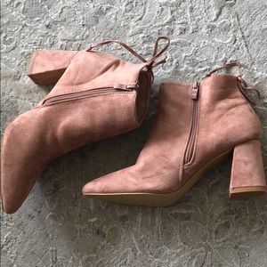 NWOT Faux Suede Bootie